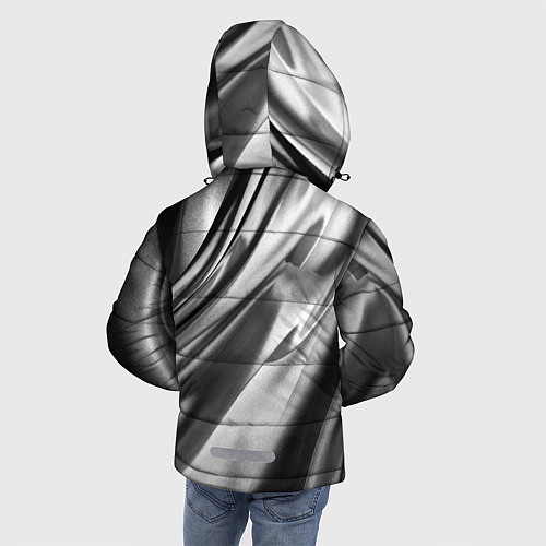 Зимняя куртка для мальчика Объёмный сатин - текстура / 3D-Красный – фото 4