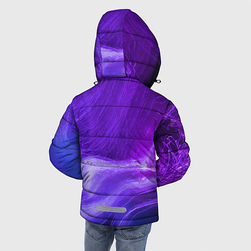 Зимняя куртка для мальчика Неоновые волны / 3D-Светло-серый – фото 4