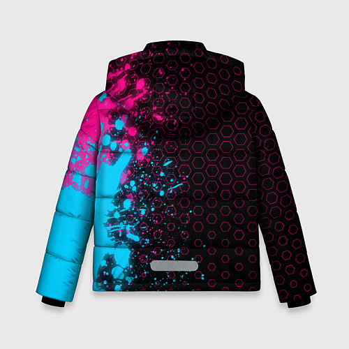 Зимняя куртка для мальчика Mercedes - neon gradient: по-вертикали / 3D-Черный – фото 2