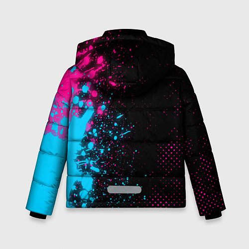 Зимняя куртка для мальчика Assassins Creed - neon gradient: по-вертикали / 3D-Черный – фото 2