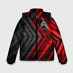 Куртка зимняя для мальчика Citroen строгий стиль, цвет: 3D-красный