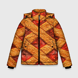 Куртка зимняя для мальчика Сладкий вишневый пирог, цвет: 3D-светло-серый