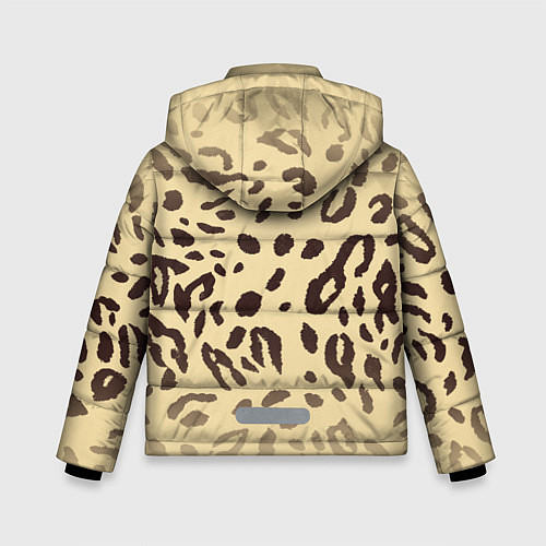 Зимняя куртка для мальчика Пятнистые леопардовые узоры / 3D-Черный – фото 2