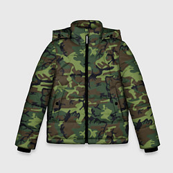 Куртка зимняя для мальчика Камуфляж лес - мелкий, цвет: 3D-красный