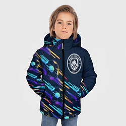 Куртка зимняя для мальчика Manchester City градиентные мячи, цвет: 3D-черный — фото 2