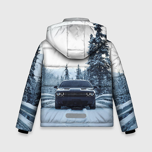 Зимняя куртка для мальчика Dodge in winter forest / 3D-Красный – фото 2