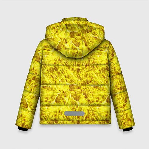Зимняя куртка для мальчика Жёлтый лёд - текстура / 3D-Черный – фото 2