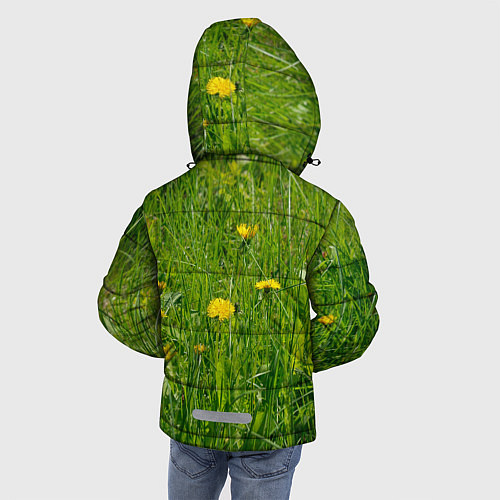 Зимняя куртка для мальчика Солнечные одуванчики / 3D-Светло-серый – фото 4