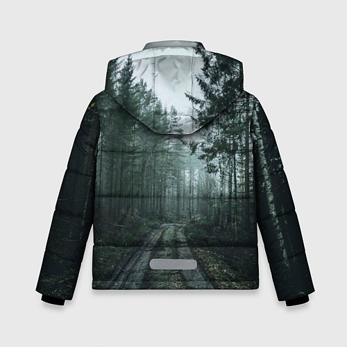 Зимняя куртка для мальчика Дорога в лес / 3D-Черный – фото 2