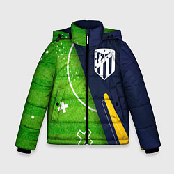 Куртка зимняя для мальчика Atletico Madrid football field, цвет: 3D-черный