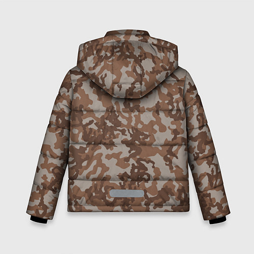Зимняя куртка для мальчика Камуфляж ВСР-84 песчаный / 3D-Черный – фото 2