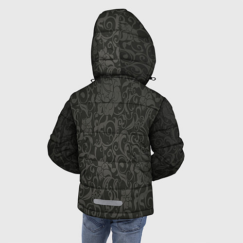 Зимняя куртка для мальчика The dark flowers / 3D-Светло-серый – фото 4