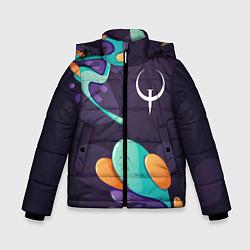 Куртка зимняя для мальчика Quake graffity splash, цвет: 3D-черный