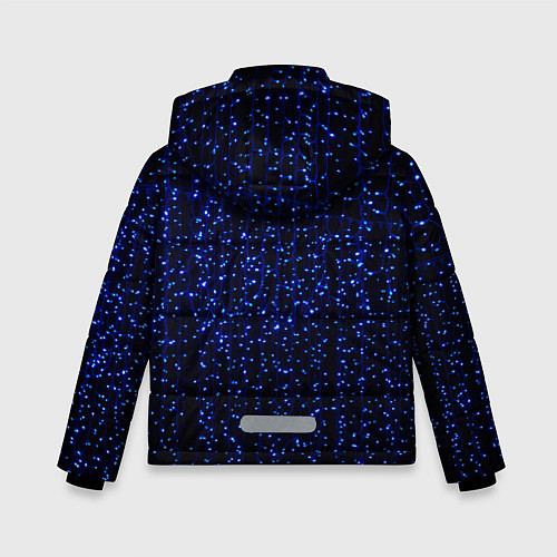 Зимняя куртка для мальчика Праздничные неоновые огоньки / 3D-Черный – фото 2