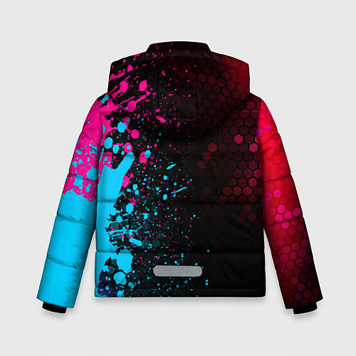 Зимняя куртка для мальчика Cyberpunk 2077 - neon gradient: по-вертикали / 3D-Черный – фото 2