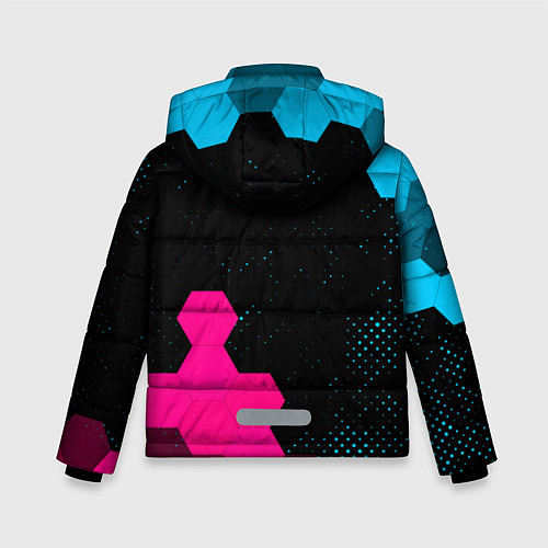 Зимняя куртка для мальчика ARC Raiders - neon gradient: надпись, символ / 3D-Черный – фото 2
