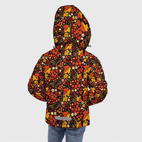 Зимняя куртка для мальчика Осенняя хохлома / 3D-Красный – фото 4