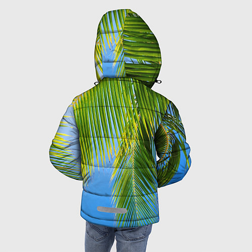 Зимняя куртка для мальчика Пальма у неба / 3D-Красный – фото 4