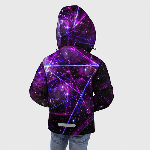Зимняя куртка для мальчика Triangle space - Neon - Geometry / 3D-Светло-серый – фото 4