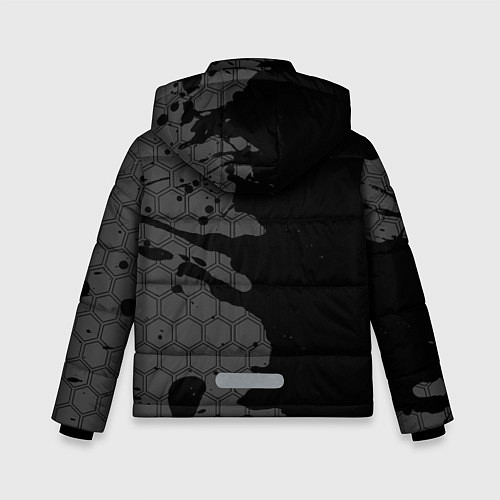 Зимняя куртка для мальчика Metro Exodus glitch на темном фоне: по-вертикали / 3D-Черный – фото 2