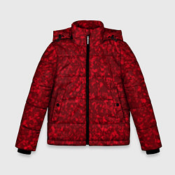 Куртка зимняя для мальчика Текстура хлопья красный, цвет: 3D-черный