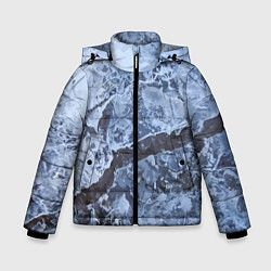 Куртка зимняя для мальчика Лёд - зимняя текстура, цвет: 3D-светло-серый