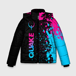 Куртка зимняя для мальчика Quake - neon gradient: по-вертикали, цвет: 3D-черный