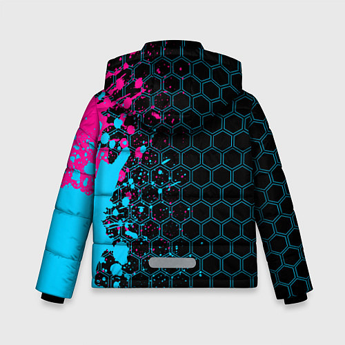Зимняя куртка для мальчика Elden Ring - neon gradient: по-вертикали / 3D-Черный – фото 2