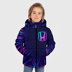 Куртка зимняя для мальчика Honda neon speed lines, цвет: 3D-черный — фото 2