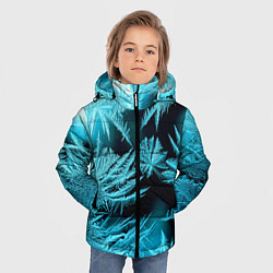 Куртка зимняя для мальчика Голубой лед - иней, цвет: 3D-черный — фото 2