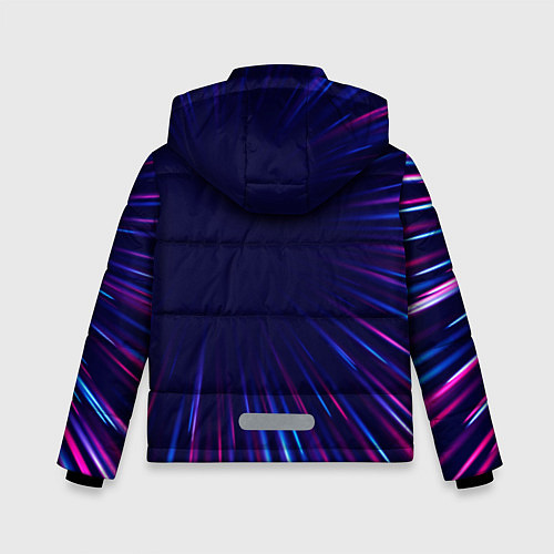 Зимняя куртка для мальчика Lamborghini neon speed lines / 3D-Черный – фото 2