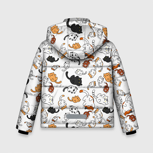Зимняя куртка для мальчика Вечеринка кошек / 3D-Черный – фото 2