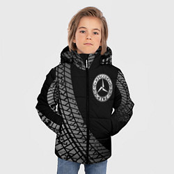 Куртка зимняя для мальчика Mercedes tire tracks, цвет: 3D-черный — фото 2