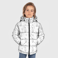 Куртка зимняя для мальчика Удивленный зайка, цвет: 3D-красный — фото 2