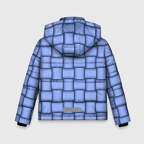 Зимняя куртка для мальчика Фиолетовое ленточное плетение / 3D-Черный – фото 2