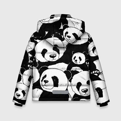 Зимняя куртка для мальчика С пандами паттерн / 3D-Черный – фото 2