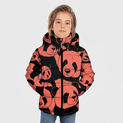 Куртка зимняя для мальчика С красными пандами, цвет: 3D-черный — фото 2