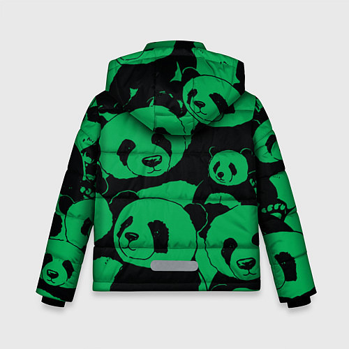 Зимняя куртка для мальчика Panda green pattern / 3D-Черный – фото 2