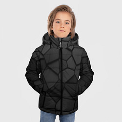Куртка зимняя для мальчика Черные стальные плиты, цвет: 3D-светло-серый — фото 2
