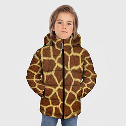 Куртка зимняя для мальчика Текстура жирафа, цвет: 3D-черный — фото 2
