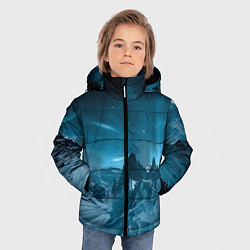 Куртка зимняя для мальчика Снежные горные вершины, цвет: 3D-красный — фото 2