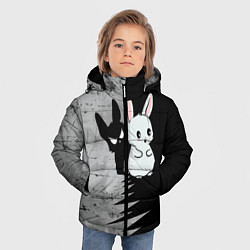 Куртка зимняя для мальчика Теневой зайка, цвет: 3D-черный — фото 2
