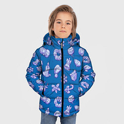 Куртка зимняя для мальчика Новогоднее настроение: cиний, цвет: 3D-черный — фото 2