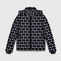 Куртка зимняя для мальчика Glitch свитер с оленями, цвет: 3D-черный