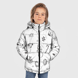 Куртка зимняя для мальчика Новогодний настрой, цвет: 3D-черный — фото 2