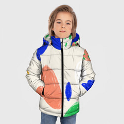 Куртка зимняя для мальчика Разноцветные пятна, цвет: 3D-черный — фото 2
