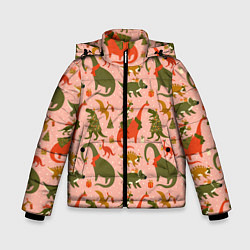 Куртка зимняя для мальчика Dinosaurs with gifts, цвет: 3D-светло-серый
