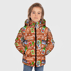 Куртка зимняя для мальчика Новогодняя почта, цвет: 3D-красный — фото 2