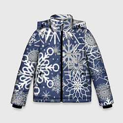 Куртка зимняя для мальчика Волшебный снегопад, цвет: 3D-черный