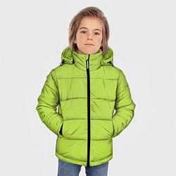 Куртка зимняя для мальчика Текстурированный ярко зеленый салатовый, цвет: 3D-светло-серый — фото 2